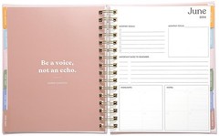 WORLD TRAVELER 2026 Planner Weekly & Monthly 7X8.75, White/Golden Peony