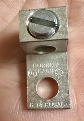 Box Of Qty100 Burndy KA6U Dual Rated Aluminum Mechanical One Hole Lugs #6-14 AWG