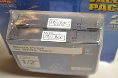 2 PACK OEM BROTHER TZe-231 12mm 1/2″ LABEL CASSETTE BLACK PRINT ON WHITE TAPE