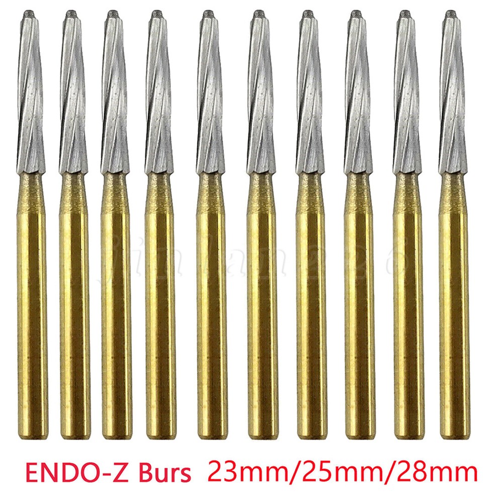 Endo-Z Bur Dental Carbide Tungsten1.4*21mm/23mm/25mm/28mm Surgical Cutter 10Pcs