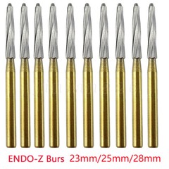 Endo-Z Bur Dental Carbide Tungsten1.4*21mm/23mm/25mm/28mm Surgical Cutter 10Pcs