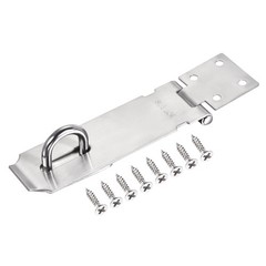 5″ Stainless Steel Thick Door Latch Hasp Lock Padlock Clasp with Screws Silver