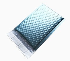 ProLine #0 6×10 Inches Extra Wide Matte Metallic Ice Blue Bubble Mailers Seal…