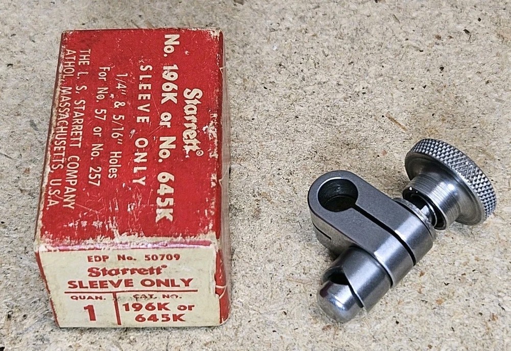 Starrett No. 196K and 645K sleeve – snug – Made in U.S.A.