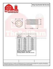 5/16″-24 Alloy Cup Point Allen Socket Set Screw Fine Black Oxide (Pick Size)