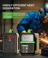 AIXZ 200A AC DC Alu TIG Welder with Foot Pedal,5in1 HF Pulse TIG Welding Machine