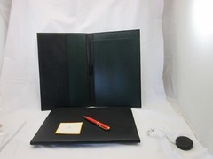 Legal Size Portfolio Leather Graphic Image Black