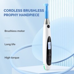 Dental Cordless Hygiene Prophy Handpiece Brushless Motor +2Pcs Prophy Angle