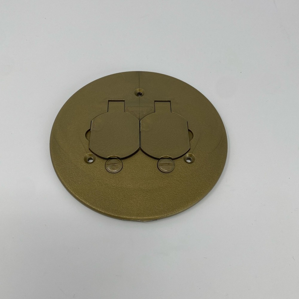 CANTEX Duplex Floor Box Cover, Bronze PVC, Round 5.5 in (5133678)