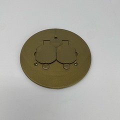 CANTEX Duplex Floor Box Cover, Bronze PVC, Round 5.5 in (5133678)