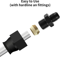 10Ft 1/2″ OD Aluminum Hard Fuel Line Hardline Tube Tubing Coil | Flexible, Easy