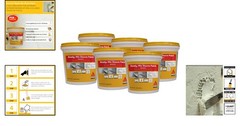 6-Pack Cryl Moisture-Resistant Acrylic Stucco Repair Patch – 1-Quart Solution