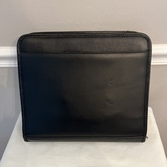 Franklin Covey Faux Leather Zip Planner Binder Organizer Handle Black Classic