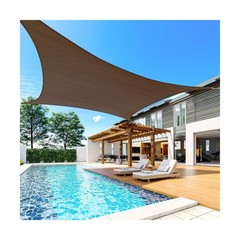 Quictent 185G HDPE Square 24x24FT Sun Shade Sail Canopy 98% UV Block Top Outd…