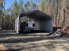 16x24x12 DuroSPAN Steel Prefab Arch Garage Building Kit Open Ends Factory Direct