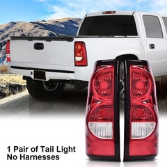 Rear Tail Lights Assembly Red Clear Lens Pair Chevy Silverado 03-06