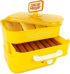 Diner-Style Hot Dog Steamer for 8 with Bun Warmer – Easy and Efficient Cooking