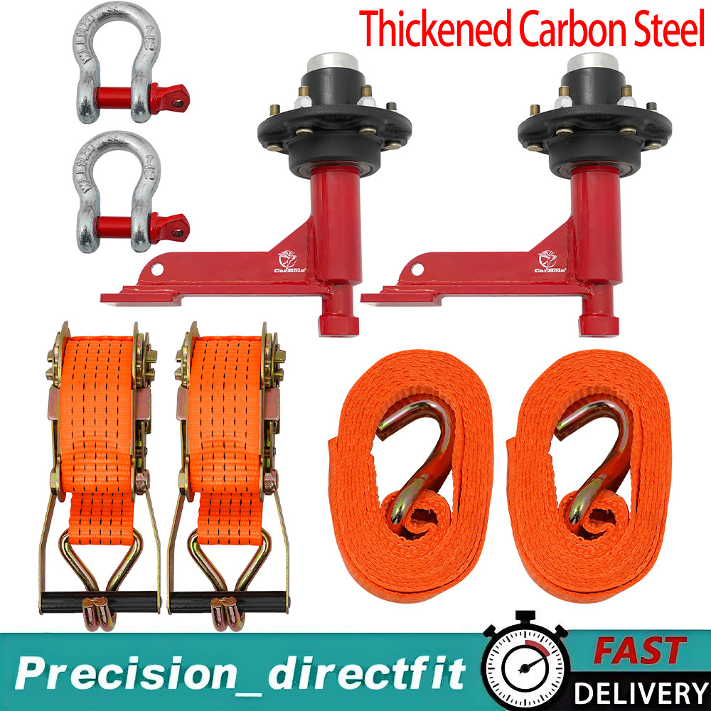 2 Pack Shipping Container Wheel 6×5.5 Lug Kit Heavy Duty Shipping Container Axle