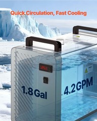 VEVOR Industrial Water Chiller 5460 BTU/h Water Cooler with Compressor 4.2 GPM