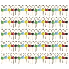 Black Yellow Blue Green Red Gold Tone PCB Test Point Pins 100Pcs Breadboard