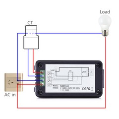 100A LCD Display AC Voltmeter Voltage Meter Ammeter Energy Power Monitor 80-260V