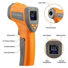 Digital Laser Infrared Thermometer Gun Grill Temperature Oven Cooking Kitchen IR