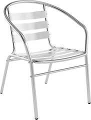 Flash Furniture Lila Commercial Aluminum Indoor-Outdoor Restaurant Stack Chair w