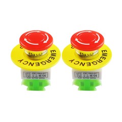 1NC+NO 22mm Emergency Stop Push Button Switch Red Mushroom Equipment e Stop Shut