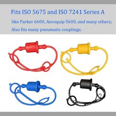 4 Sets Hydraulic Coupler Dust Cap Plug Quick Male Female PVC Cover Fit Pioneer