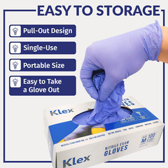 Klex Nitrile Exam Gloves Medical Exam Grade, Powder Free, M, Lot of 3 Exp. 06/27