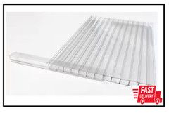 Multi-Wall U-Channel 1/4 in x 96 in x 1/4 in (6mm) Thermoclear Polycarbonate