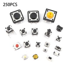 250pcs 25-Type Micro Switch Push Tact Button ON/OFF Touch Button Switch ccuu