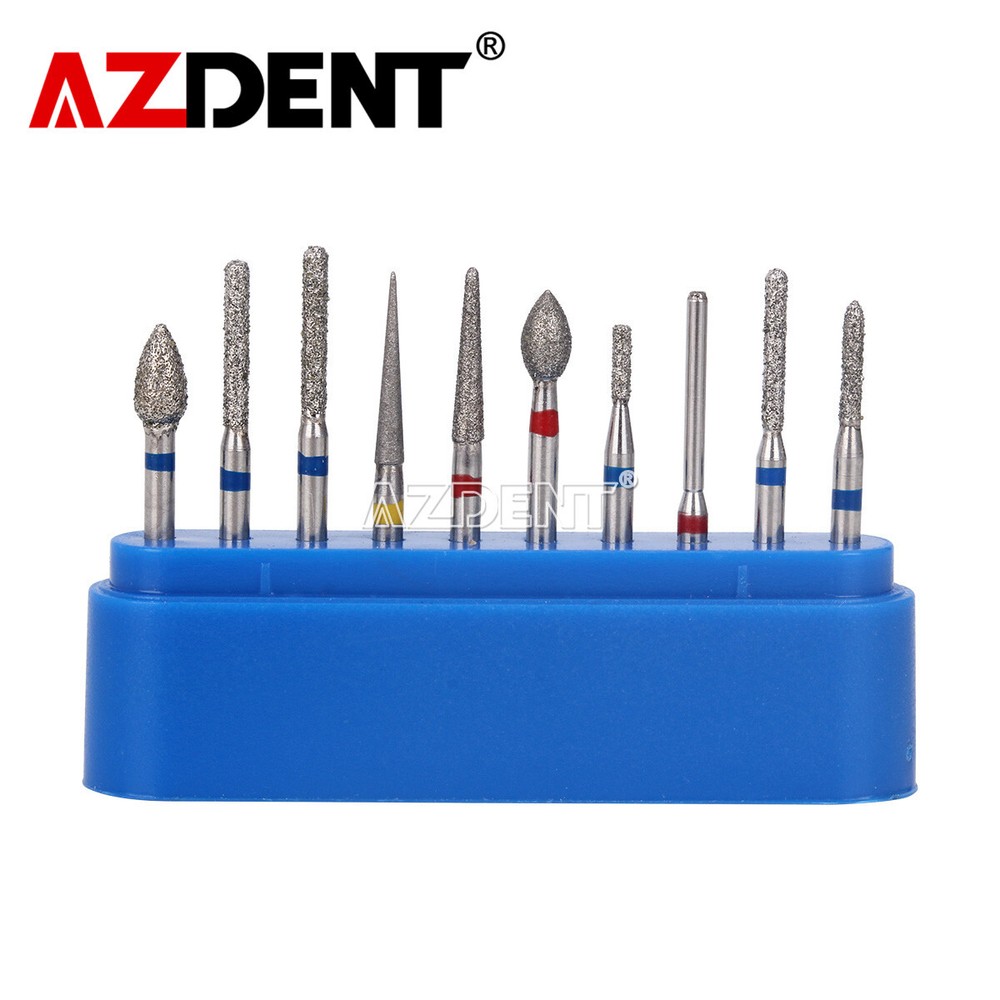 Dental Diamond Bur FG-112 Crown Preparation Anterior Teeth Kit High Speed AZDENT