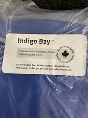 12-Pack Indigo Bay Polyurethane Aprons, Die-Cut, 8 Mil, 34 Inch x 45 Inch, Blue