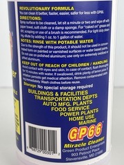 GP66 Green Miracle Cleaner Quart Cleans Over 1,000 Surface Types