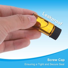 5PACK 50ml Amber Glass Vials with Black Screw Caps Sealed Bottles with Scale