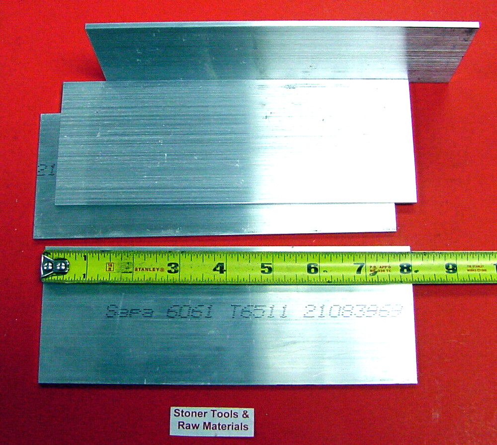 4 Pieces 1/8″ X 3″ ALUMINUM 6061 T6511 FLAT BAR 8″ long Extruded Mill Bar Stock