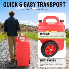 16 Gallon 60L 3.7GPM Portable Fuel Tank With 12V Electric transfer pump