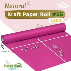 PerkHomy 17.8″ x 1,440″ (120′) Rose Red Kraft Paper Roll for Craft Bulletin B…