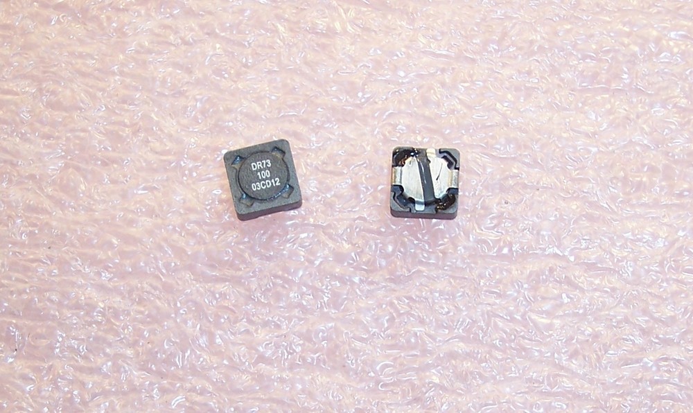QTY (20) 10uH 2.47A SMD SHIELDED INDUCTORS (6×7.6mm) DR73-100-R COILCRAFT ROHS