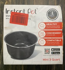 Instant Pot 3-Qt Ceramic Non Stick Inner Cooking Pot Rice Slow Cooking -Pot Only
