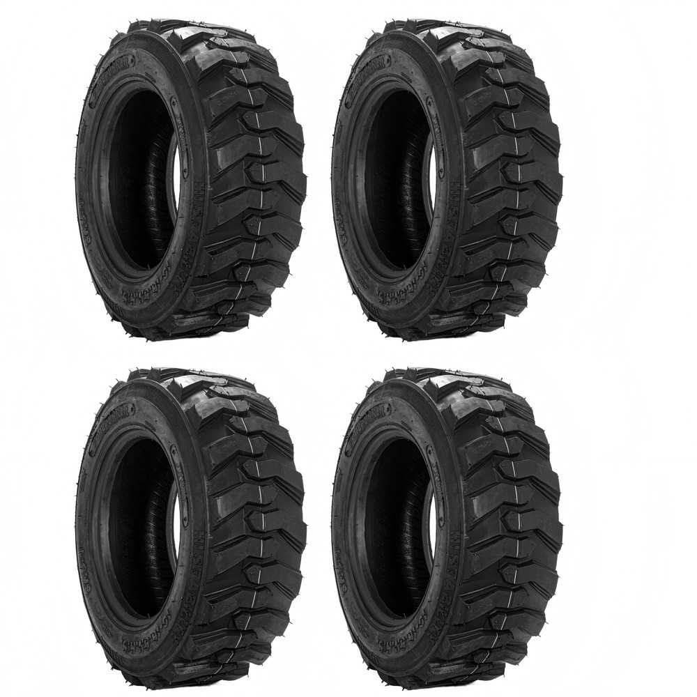 Set 4 10×16.5 Skid Steer Loader Tire 12 Ply 10-16.5 Heavy Duty for Bobcat