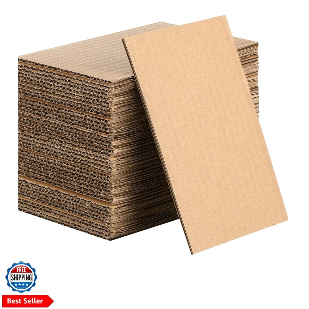 50 Pack Corrugated Cardboard Sheets Flat Hard Cardboard Inserts Back to Schoo…
