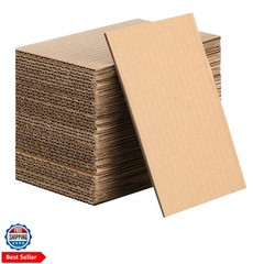 50 Pack Corrugated Cardboard Sheets Flat Hard Cardboard Inserts Back to Schoo…