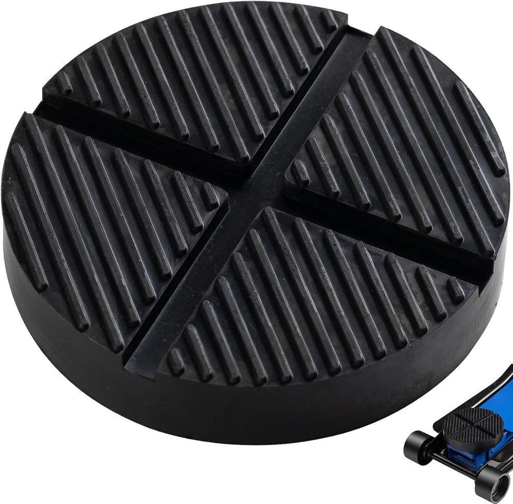Universal Floor Jack Rubber Pad, Cross Beam Adapter, Pinch 1 PACK, Black