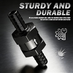3/8″ Fuel One Way Valve Aluminium Alloy,Fuel Line Check Valve with Flow