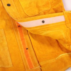 Heavy Duty Welding Jacket 2xl Heat Flame Resistant Cowhide Work Coat Welder Gift