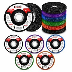 HOMO FABER 12 Pack 4.5″ Strip Discs 7/8″ Arbor Grit 46 Sanding Discs