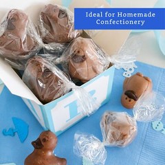 600 Pack 5×5 inch Clear Cellophane Candy Wrappers Caramel Chocolate Natural