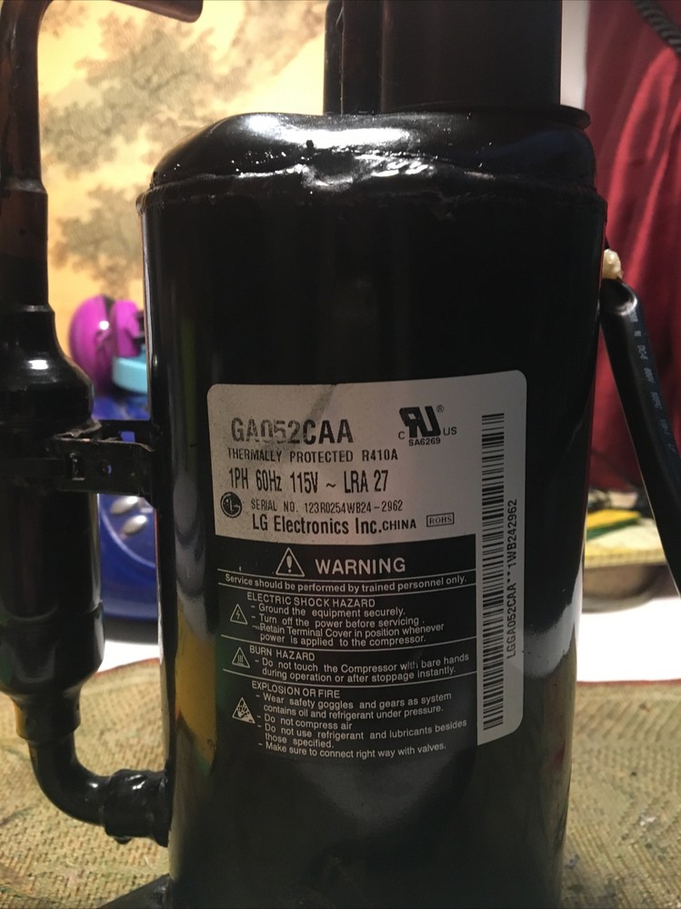 LG GA052CAA 1PH 60Hz 115V LRA 27 Compressor